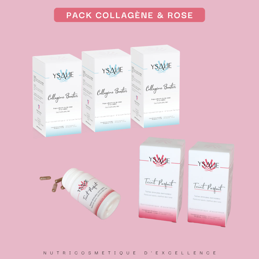 Fermeté & Diminution des taches pigmentaires : Pack Collagène & Rose