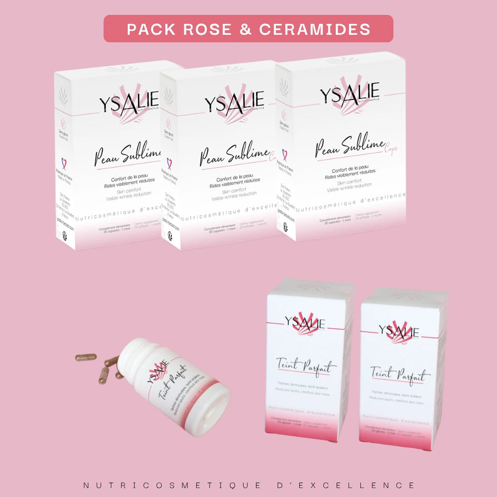 Diminution des taches pigmentaires & Eclat : Pack Rose & Céramides