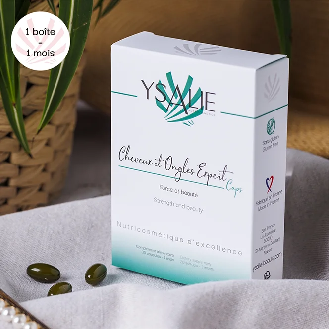 Ysalie - Complément alimentaire Cheveux et Ongles Expert, Diminution de la chute de cheveux et renforce l'ongle